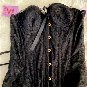 Savage x Fenty black lace corset NEW WITH TAGS